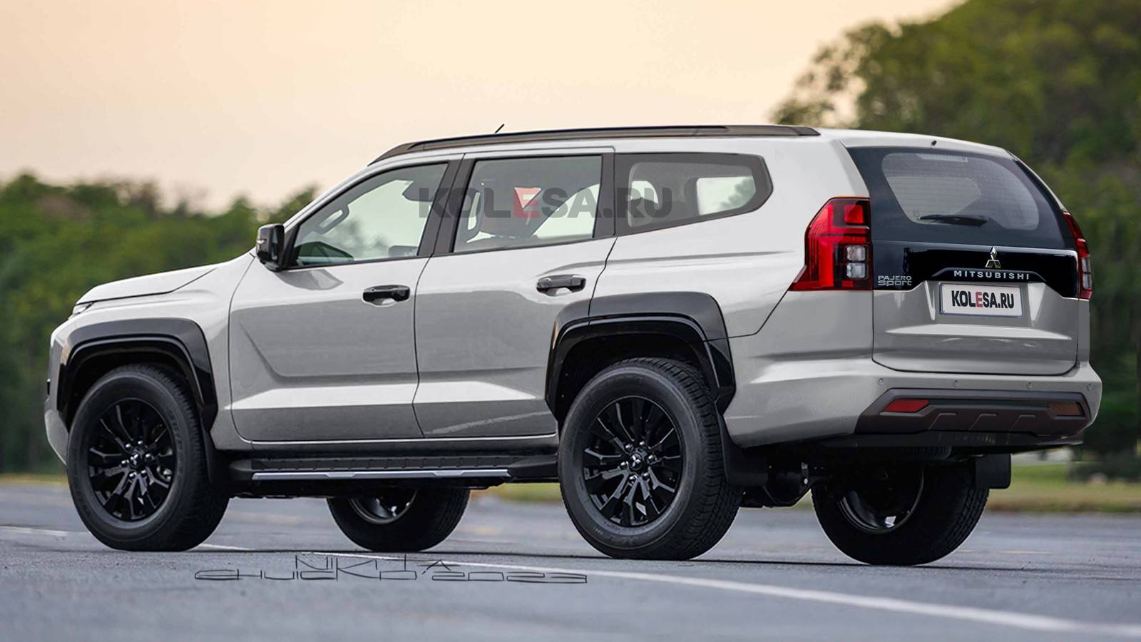 丰田普拉多最强对手,全新三菱帕杰罗运动版渲染图首发 造型很硬朗