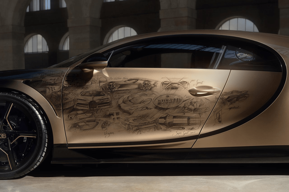 致敬内燃机的"黄金时代" 布加迪chiron定制版车型官图发布_搜狐汽车