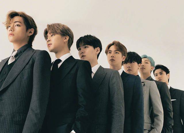 这又穿着tomford西装登上美国老牌杂志封面~bts防弹少年团登上