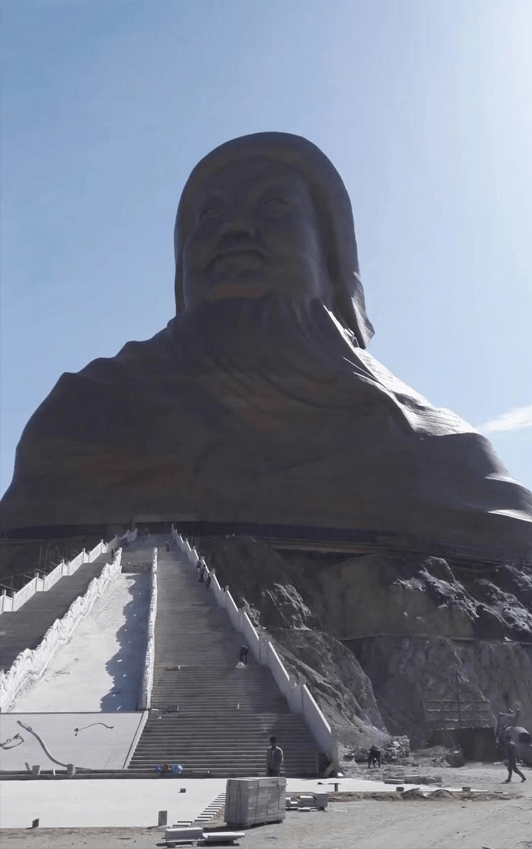 甘德尔 成吉思汗之山_雕像_峡谷_山体