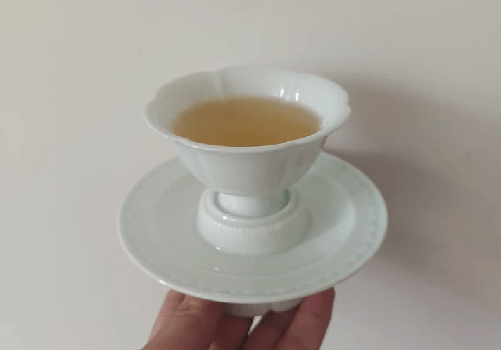 意叁陶瓷出品湖田窑影青瓷莲花杯盏,宋代点茶至简至雅的茶器