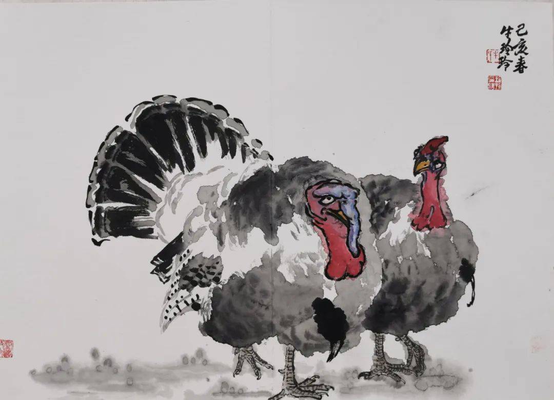 水墨方阵 · 绘事可读:牛玲玲作品线条劲健,造型有力