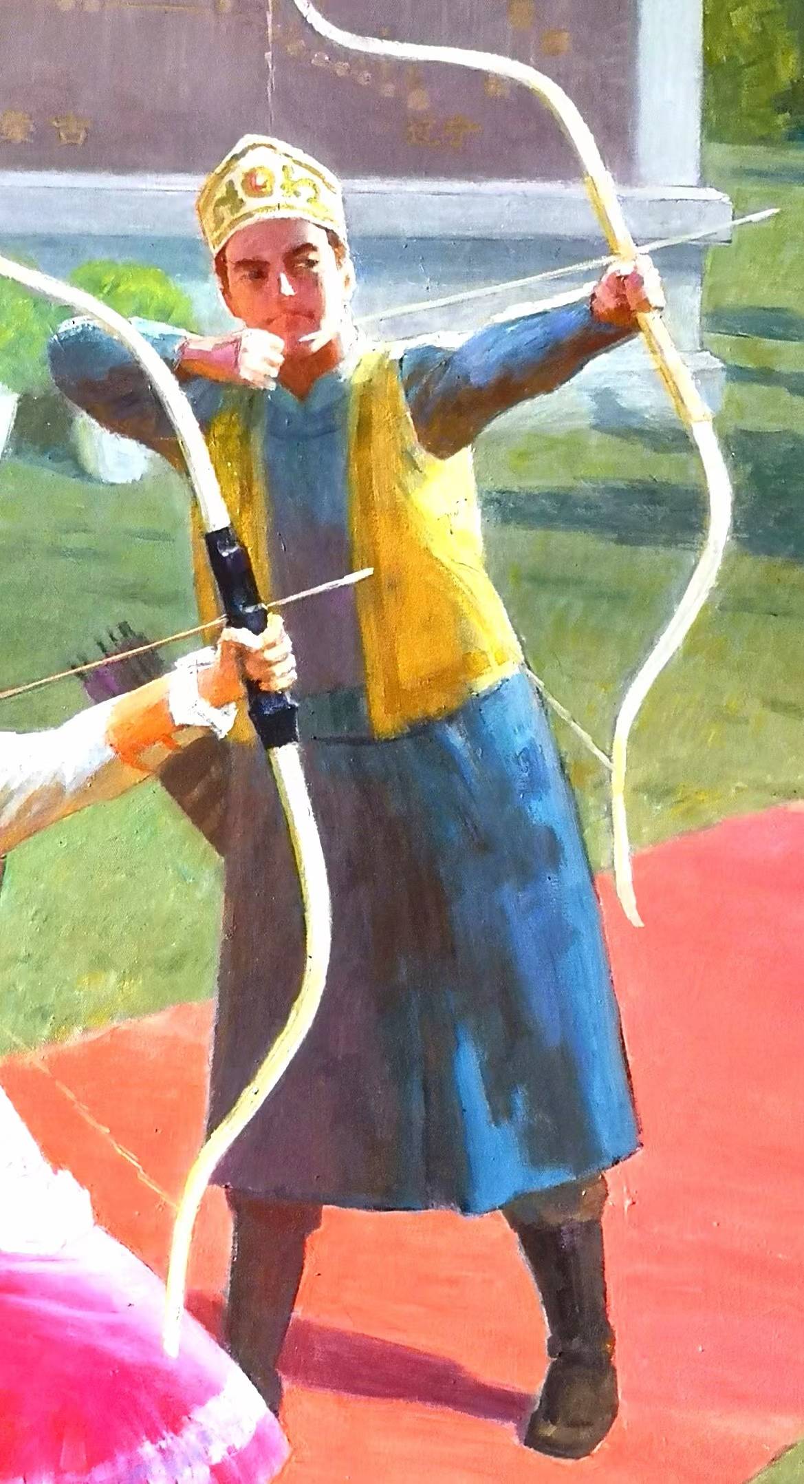 画家王国征新作油画《锡伯族箭乡》