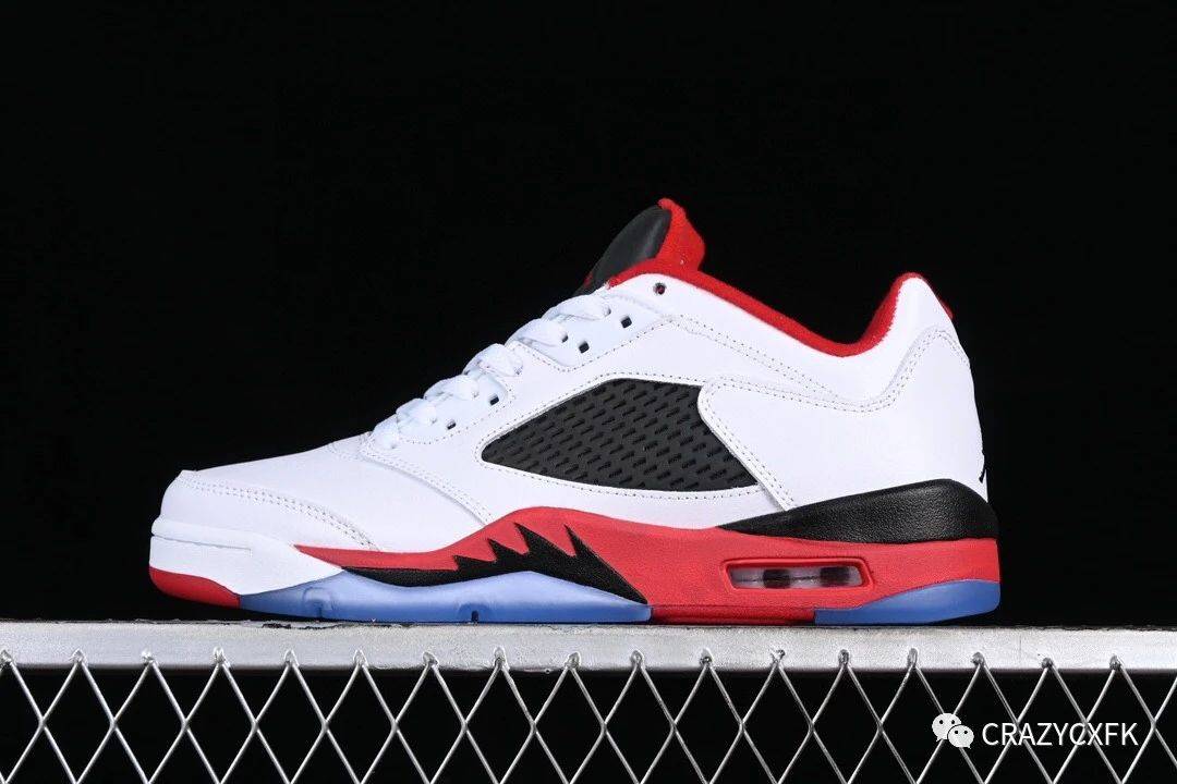 乔丹air jordan 5 low fire red aj5 火焰白红低帮篮球鞋_水晶_设计