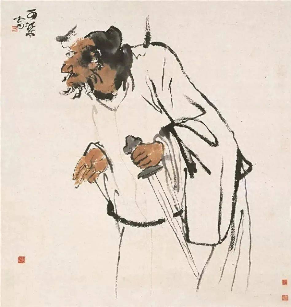 李可染的水墨人物,绝非千人一面!_情感_画作_书画