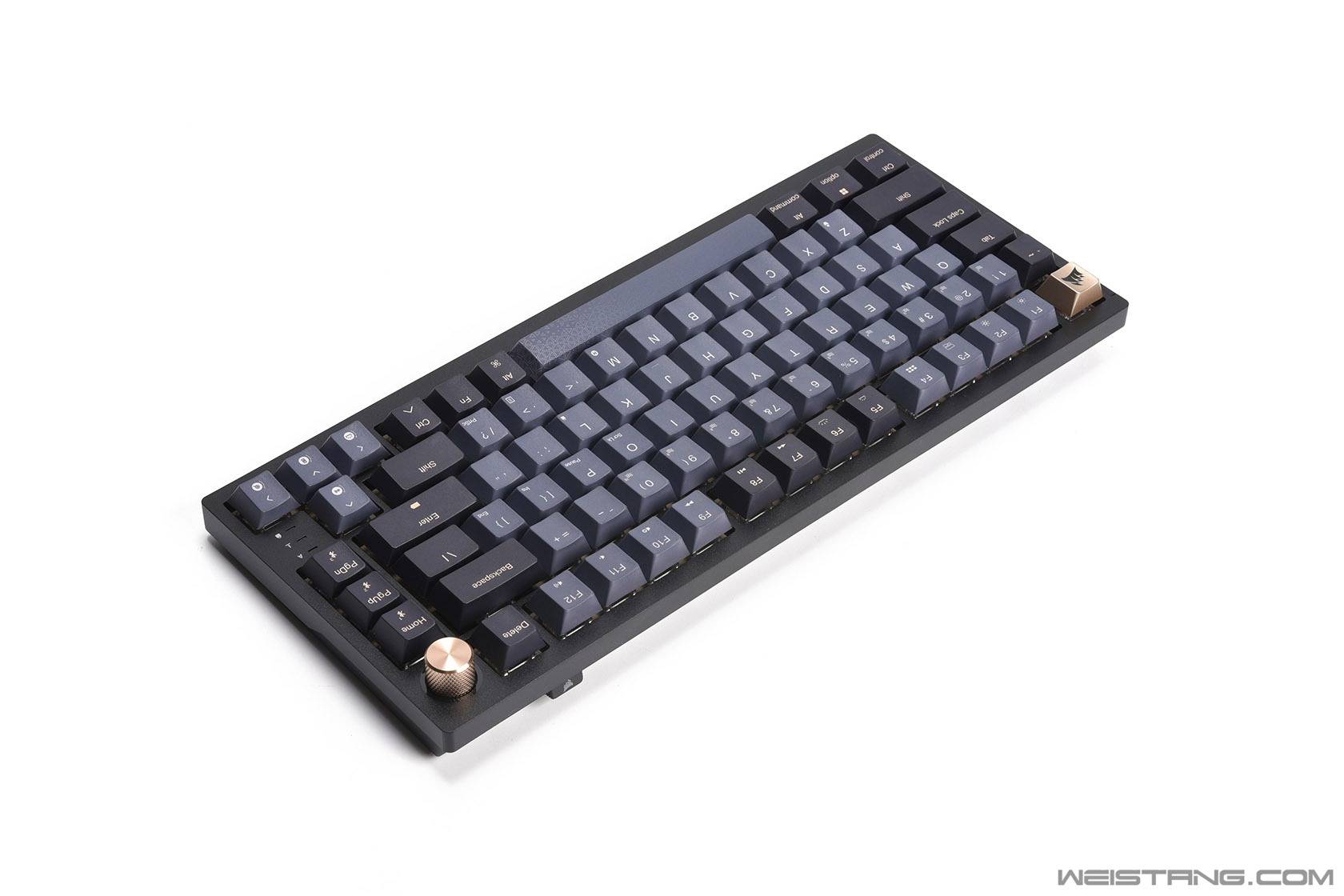 美商海盗船k65 plus 75%三模无线游戏键盘评测_特写_设计_蓝牙