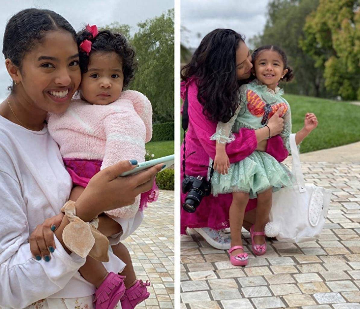 瓦妮莎与科比闺蜜出海,不穿泳衣大秀身材,穿比女儿还美的少女裙