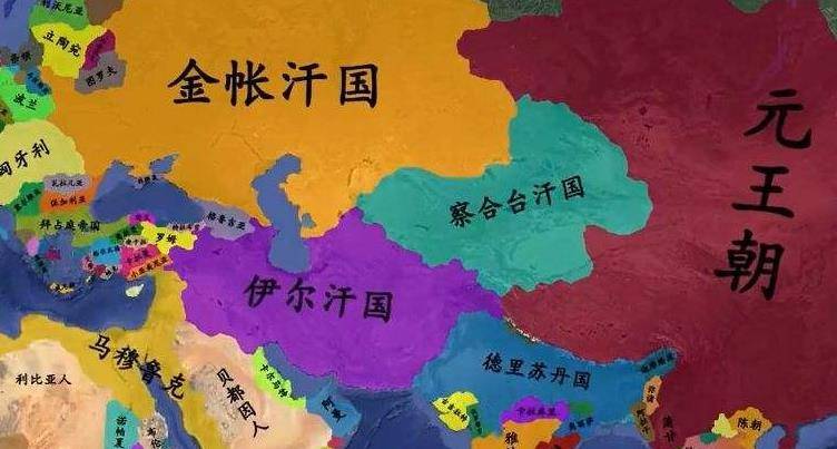 北方是金帐汗国,西方是马穆鲁克王朝,再加上东方同样