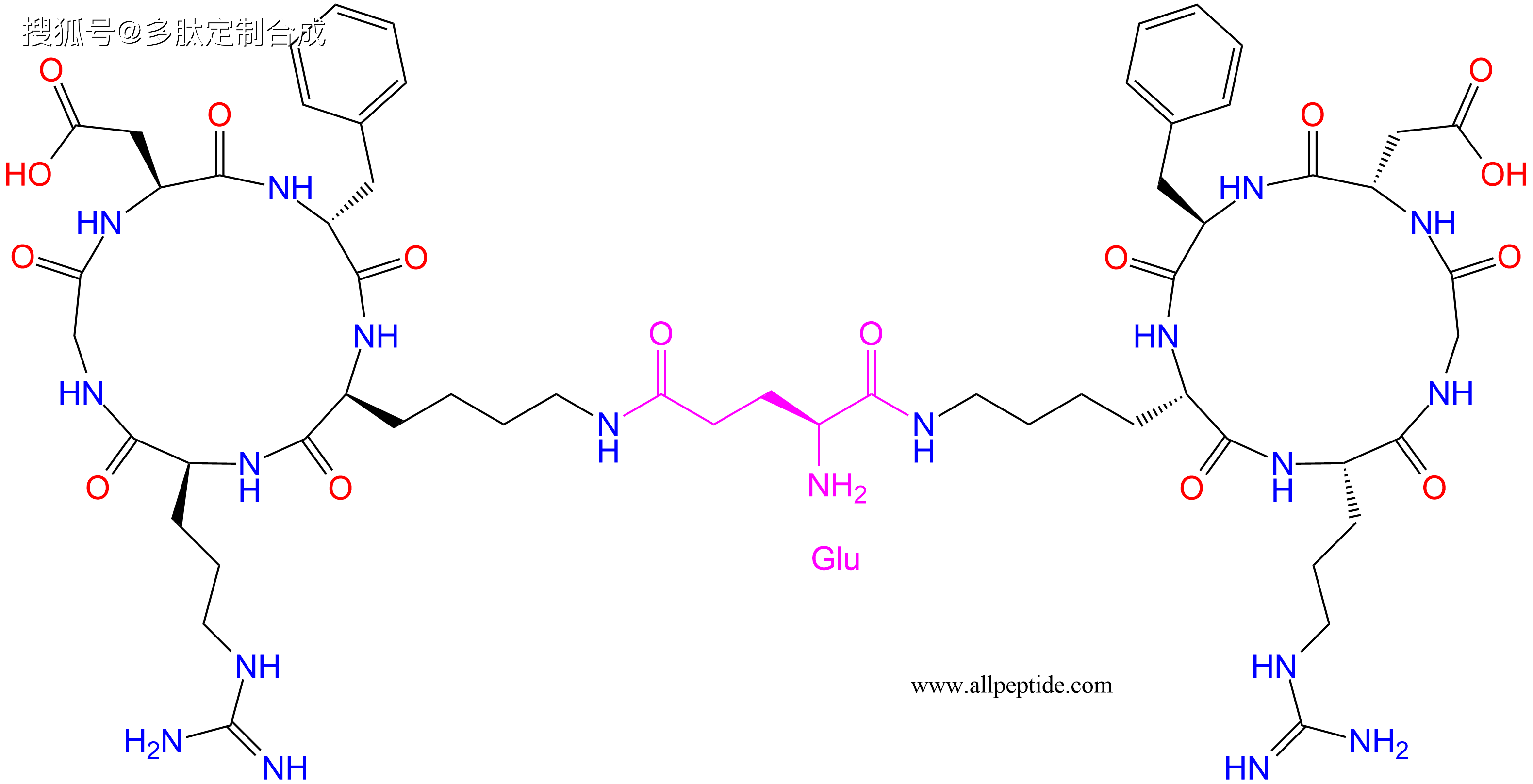 c(rgd)环肽:c(rgdfk), cyclo(arg-gly-asp-dph