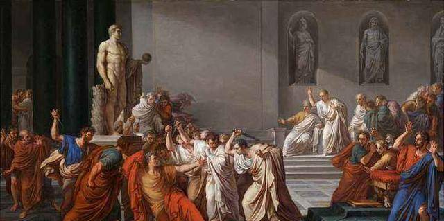 凯撒之死名画图片