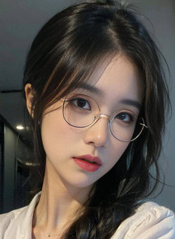 高清美女壁纸,文静小姐姐戴眼镜白衬衫_感觉_宁静_微微