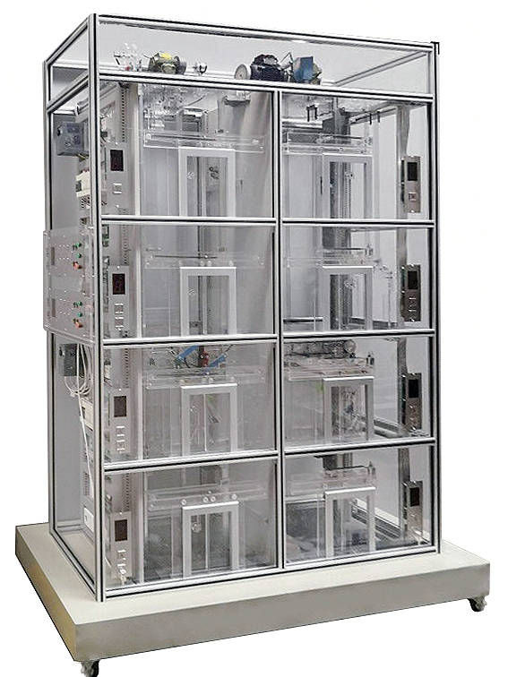 双联双控客梯(tkj),货梯(thj)两用透明仿真教学电梯 (消防与考核型)