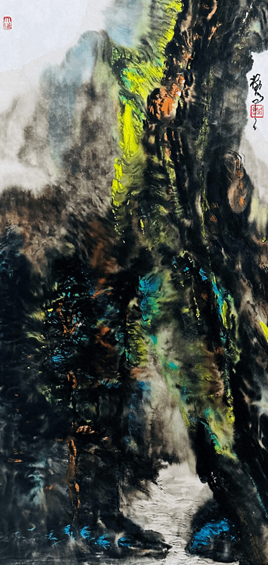 欢度中秋,喜迎国庆 王树忠山水画作品展示_中国_书画_山东