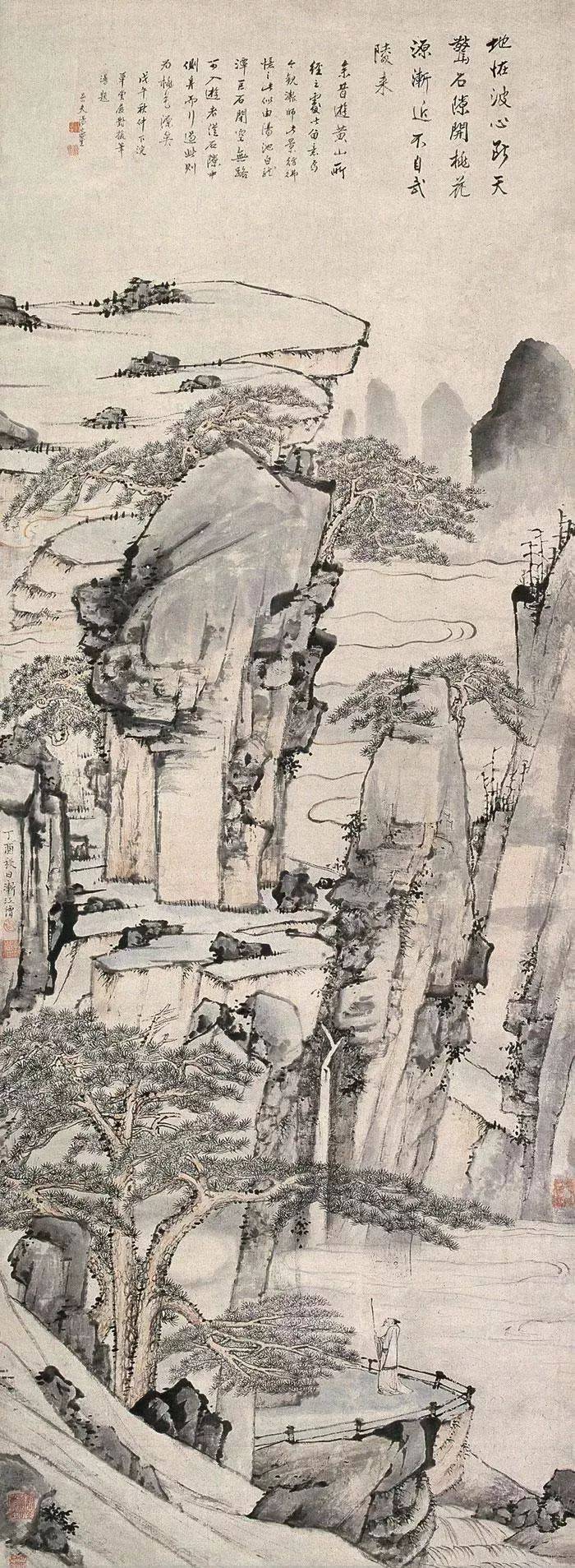 弘仁:闭门千丈雪,寄命一枝灯_倪云林_艺术_歙县