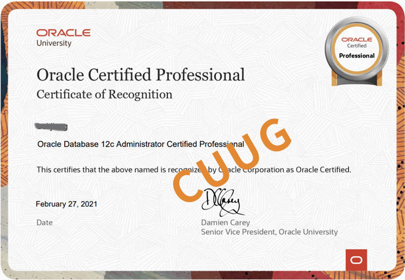 oracle ocp认证有效期_oracle_版本_证书
