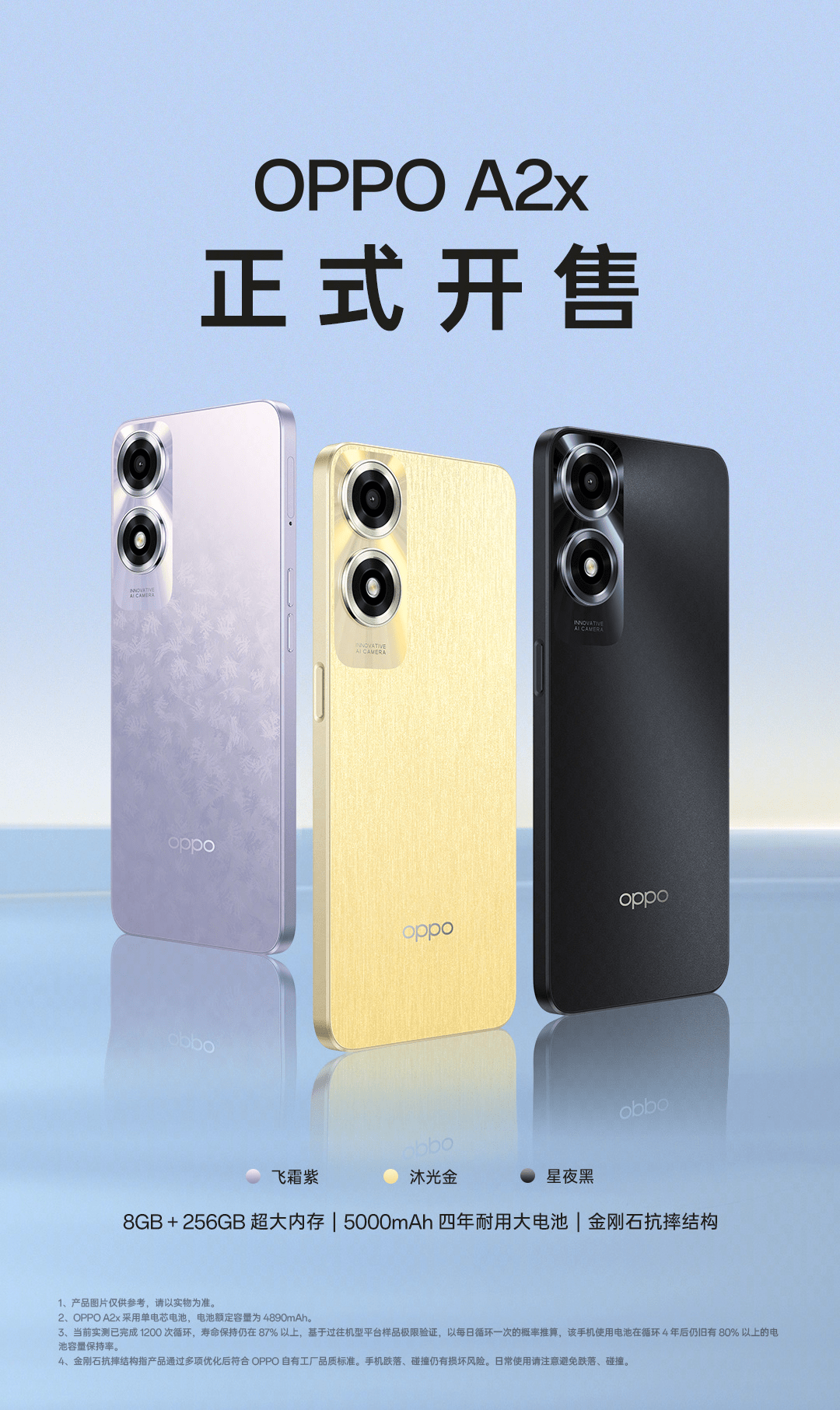 oppo a2x最低1099元起,更有5000mah 256gb双大组合_设计_机子_层面