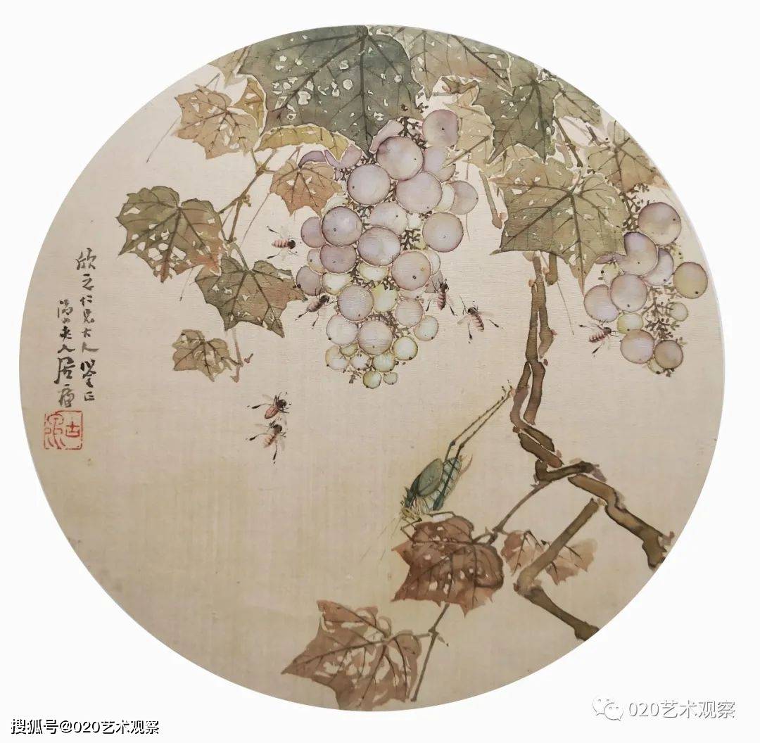 馆藏)和为张鼎铭所作《夜合花》扇面(广州艺术博物院藏)中均有题跋云