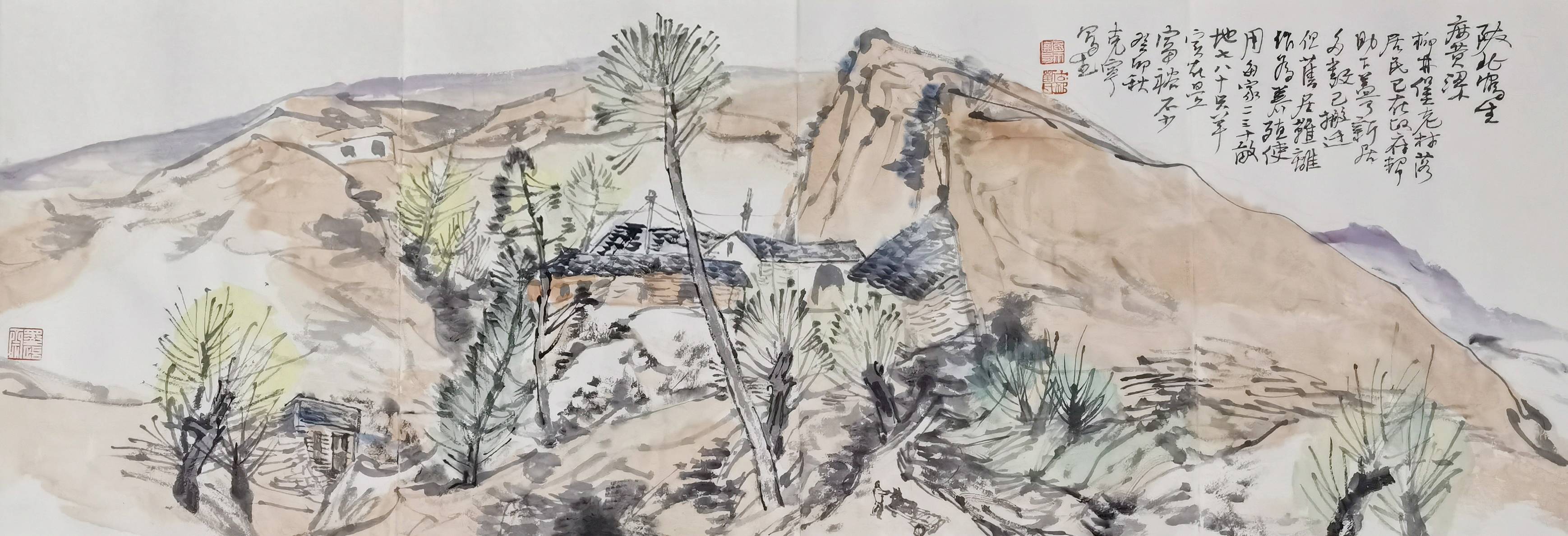 著名刘克宁在陕北麻黄粱写生作品_生活_新疆_艺术