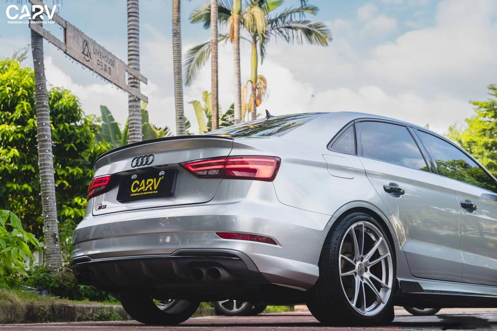 奥迪s3卡孚改色膜白金gt银,高级未来感_搜狐汽车_搜狐网