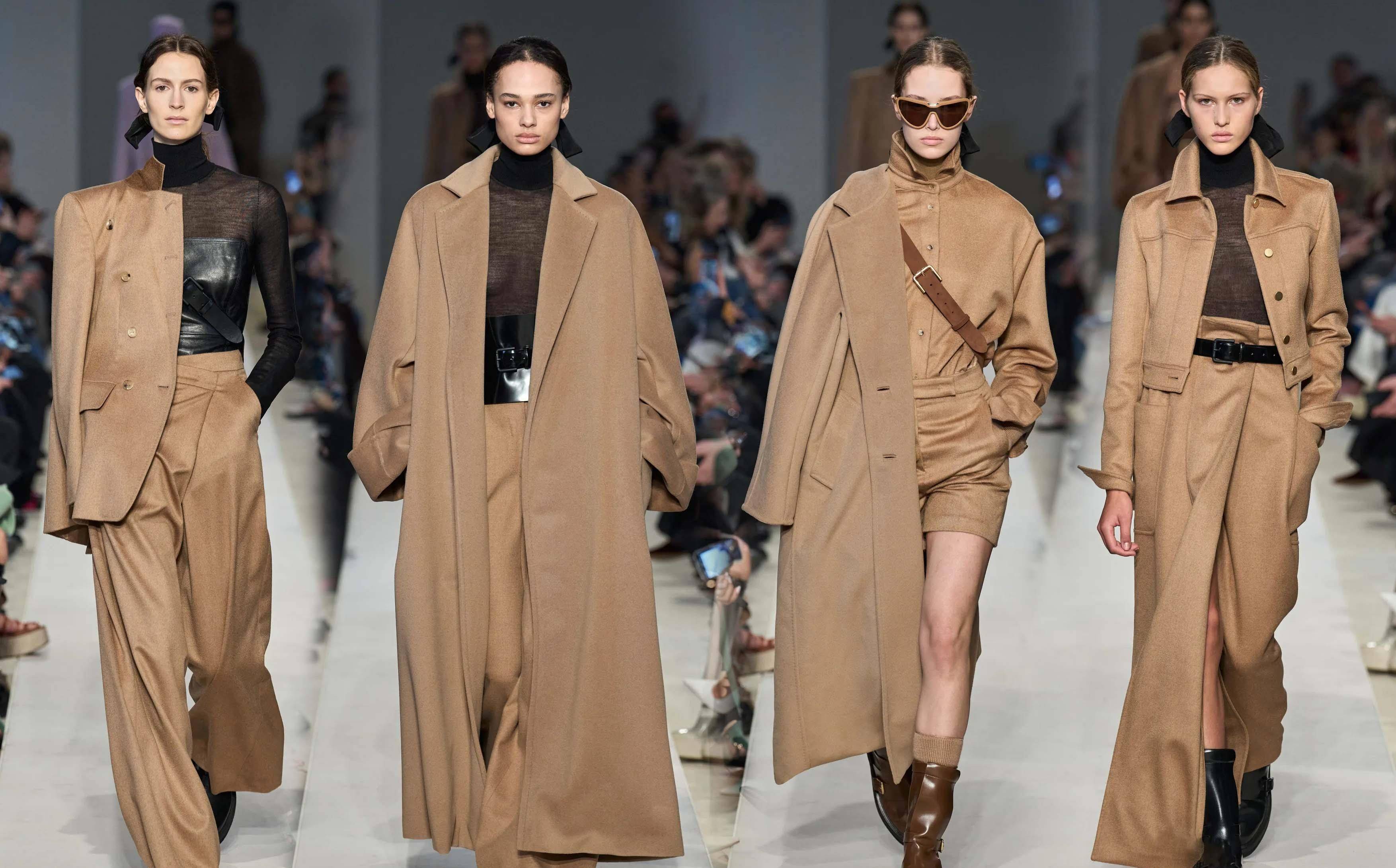 身穿名牌展现2023流行趋势,高端气质_驼色_大衣_经典
