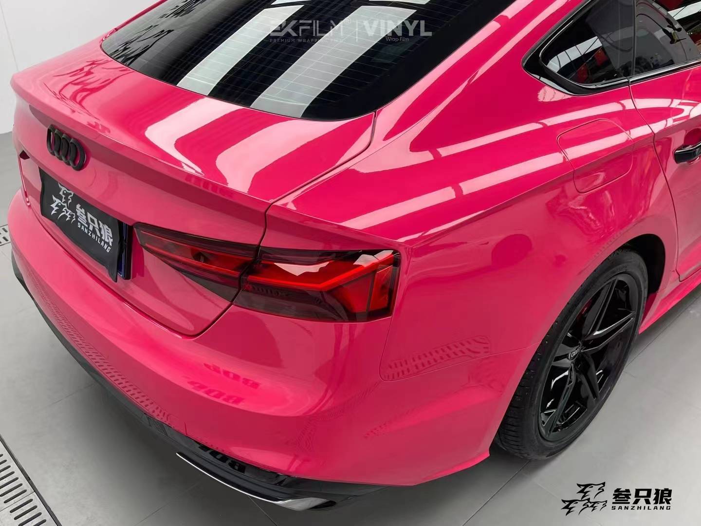 奥迪a5-ek改色膜甜菜根紫,惊艳又不失高级感_色彩_沦陷_紫红色