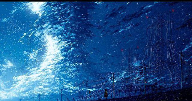 画师笔下深蓝色的幻想世界,科技与静谧感完美结合,美得像一场梦_少女