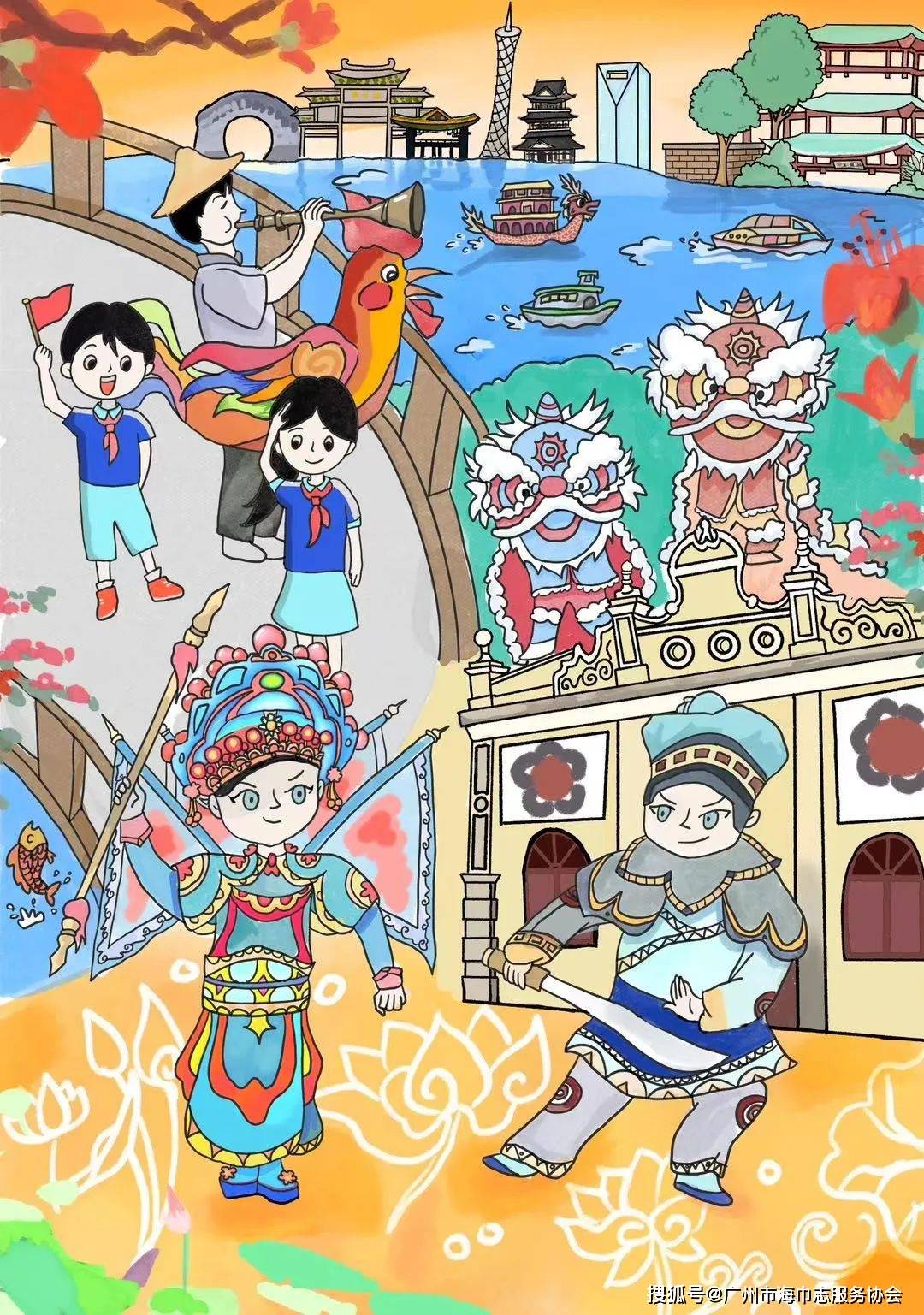 作品简介:大元帅府的广场上人们在唱粤剧,舞狮,十分热闹.