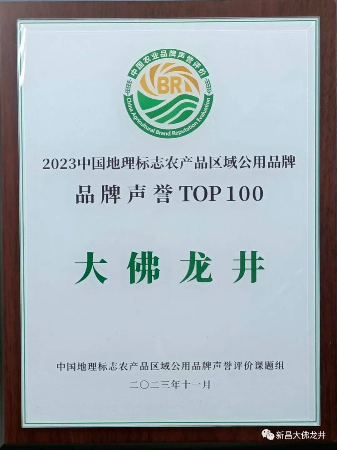 中国农业品牌百县大会|大佛龙井茶入选品牌声誉百强_标志_地理_农产品