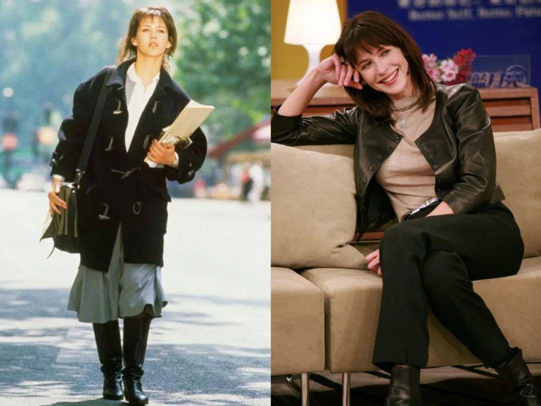 56岁苏菲玛索从容"服老",打扮简约却显高级,气质绝了!_整体_身材_风格