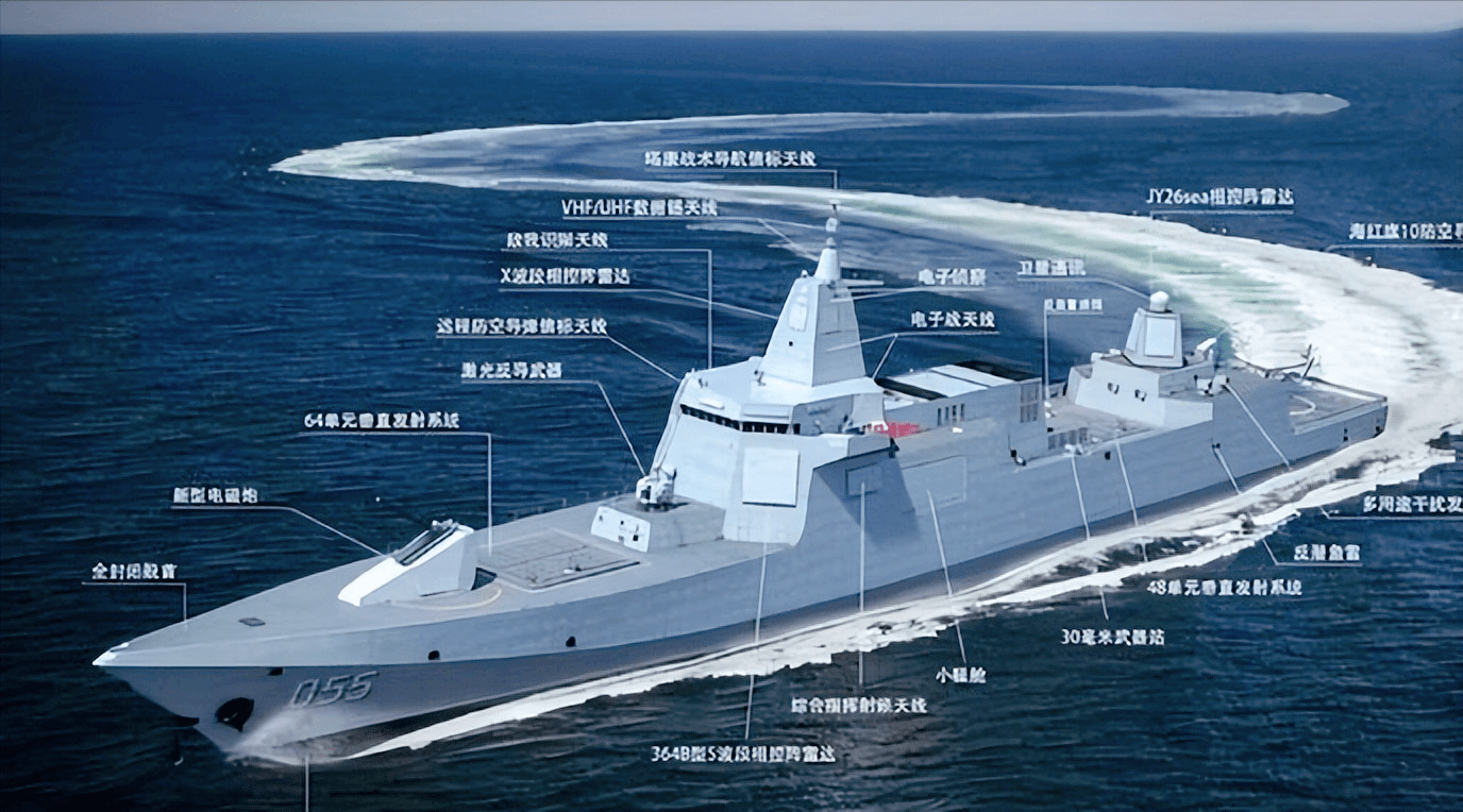 中国055型驱逐舰参数图片