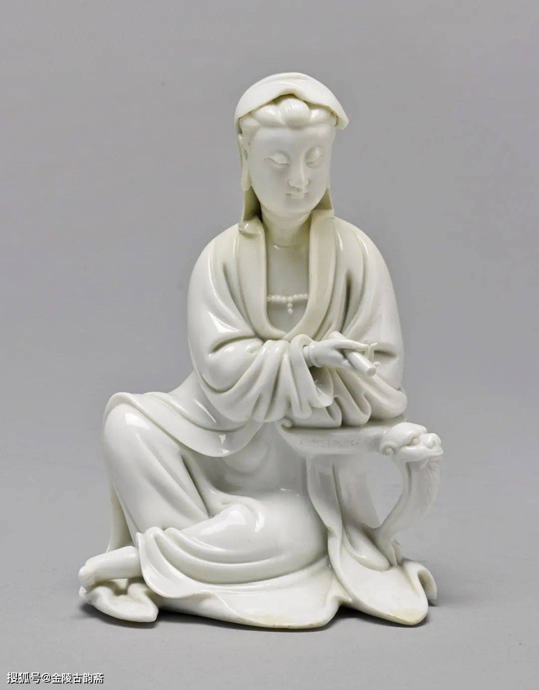 中国美術品、德州窑白瓷、观世音大佛像、超美品、 中国美術品、德州窑白瓷、观世音大佛像、超美品、