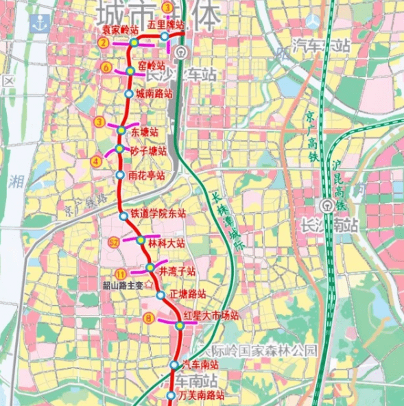 长沙地铁11号线路图图片