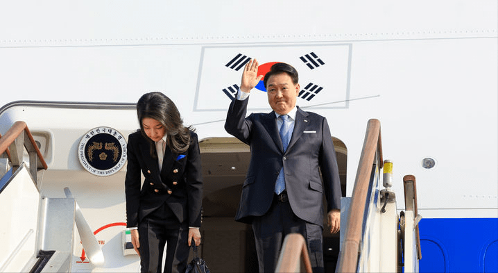 韩国第一夫人启程美国参加apec!