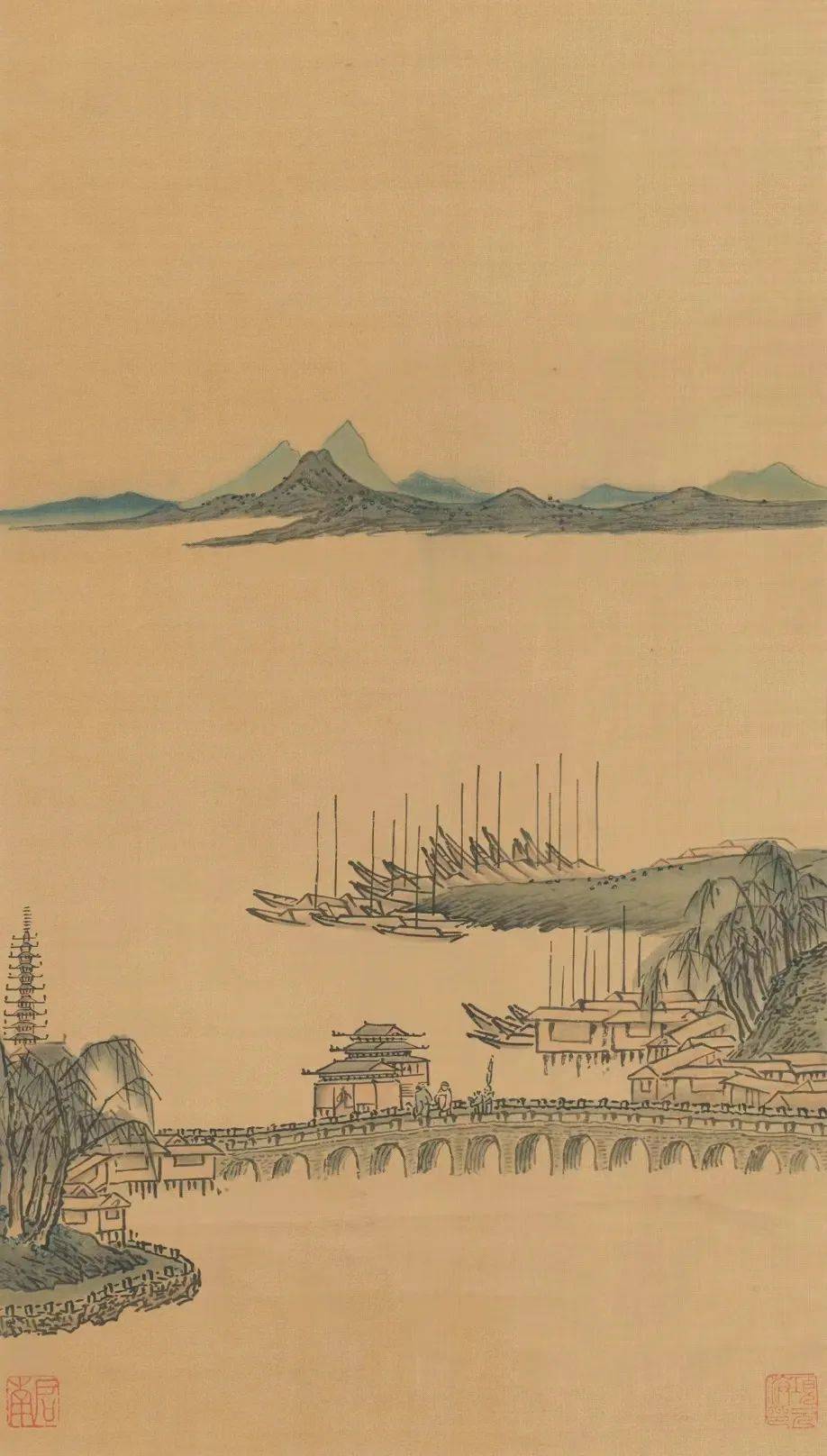 沈周,唐伯虎笔下的苏州吴江,循着画意,一起感受气韵万千的吴江_虹桥