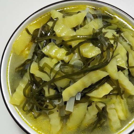 海带炖土豆,香软入味,十分钟搞定下饭菜_一定的_加点_做法