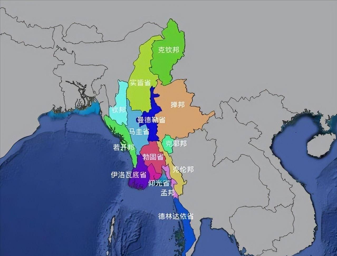 缅甸少数民族分布图图片