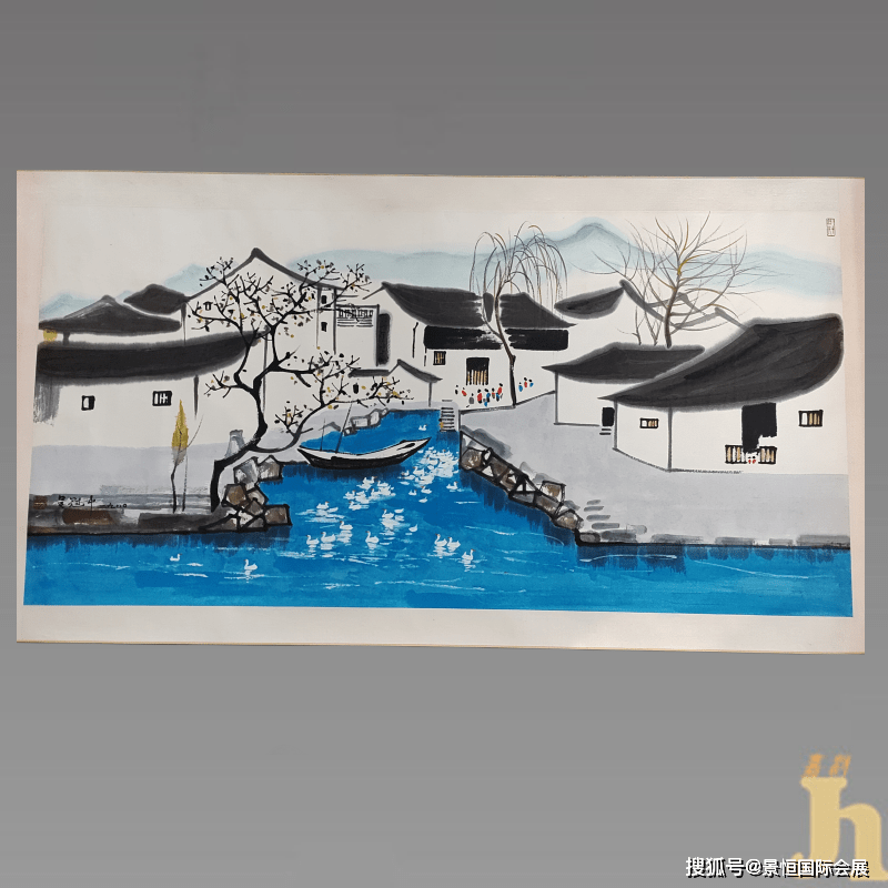 中国艺术的代表性人物之一：吴冠中款《江南水乡》_搜狐网