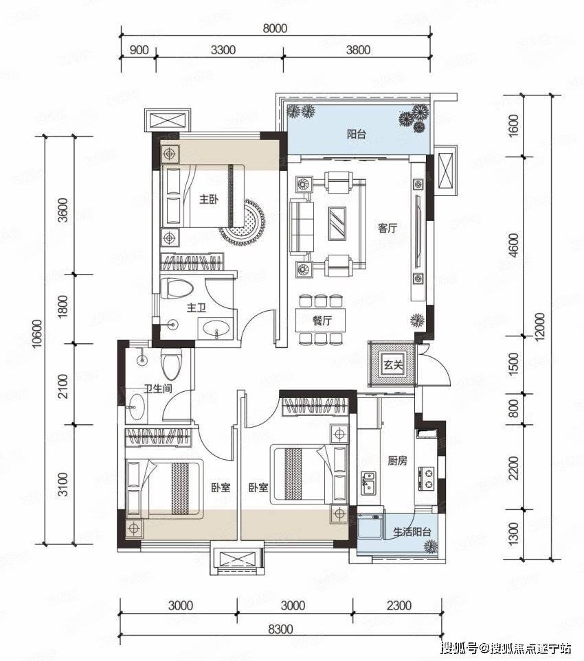 3室2厅2卫 建面约91m05c户型 4室2厅2卫 建面约111m05【华翔龙跃