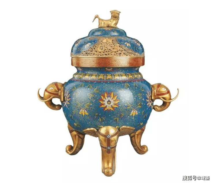 古染付 梵語 雲文 四角香炉 時代唐物 幅約28.7cm / 元