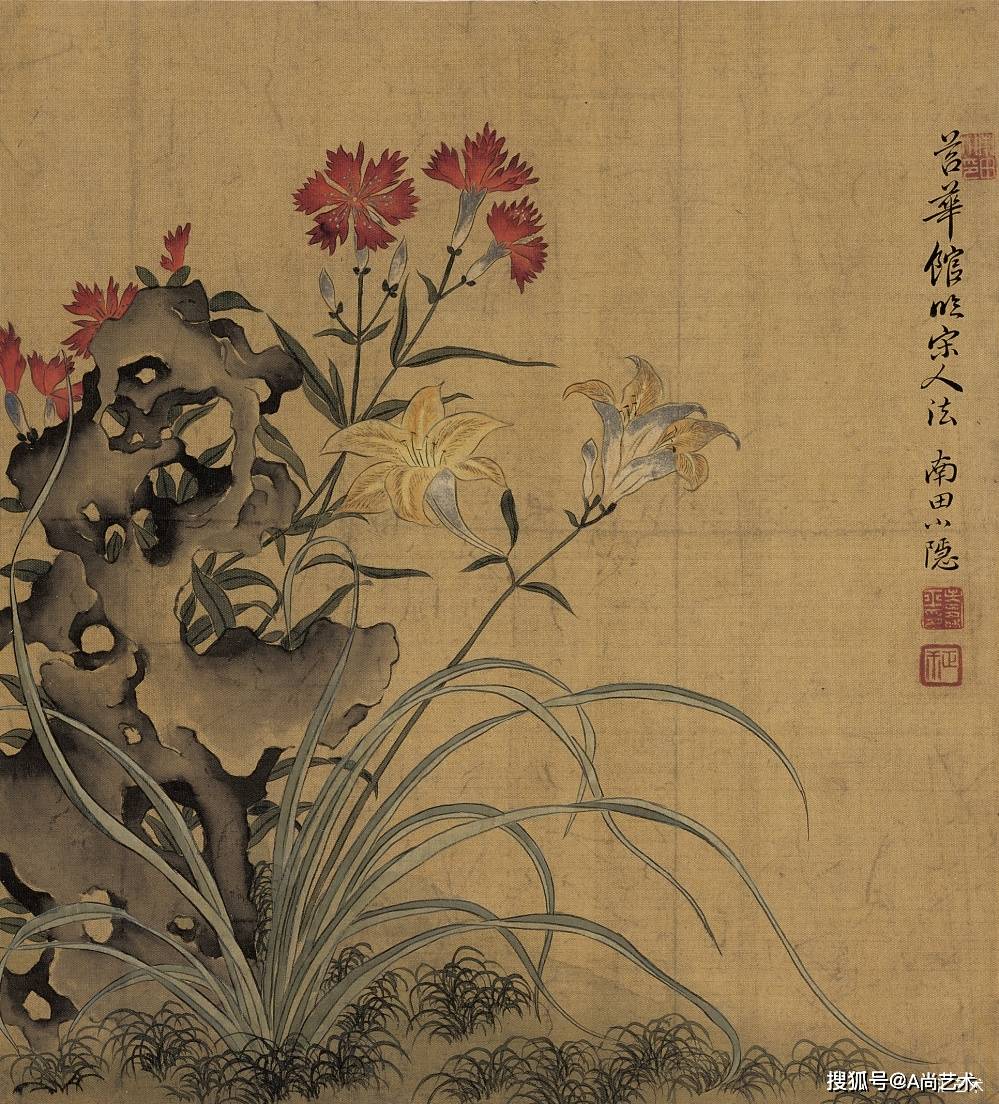 历代名画 // 恽寿平绘画作品_花卉画_图册_花鸟