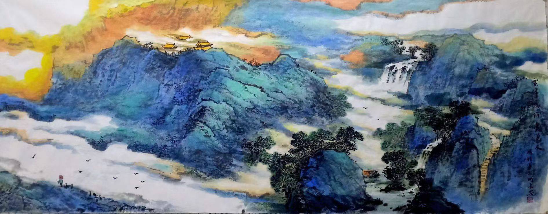 高鹏程——实力派彩墨画家作品欣赏_陕西省_西安市_山水画