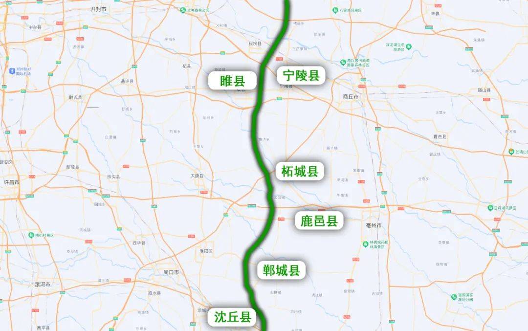 郸城高速公路规划图图片