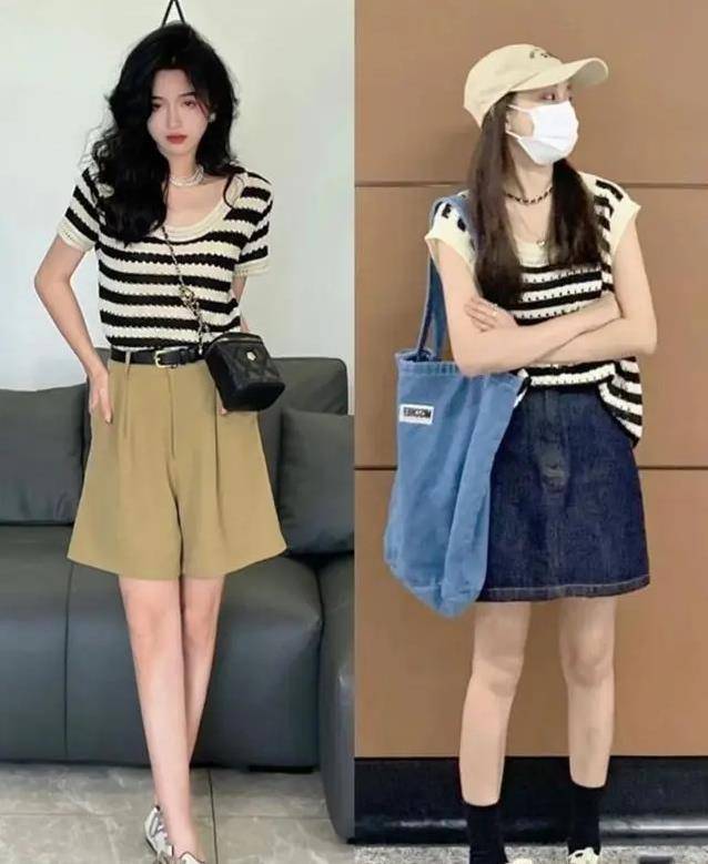 看看这些穿搭你就知道基础款的条纹衫有多美_衬衫_感觉_衣服