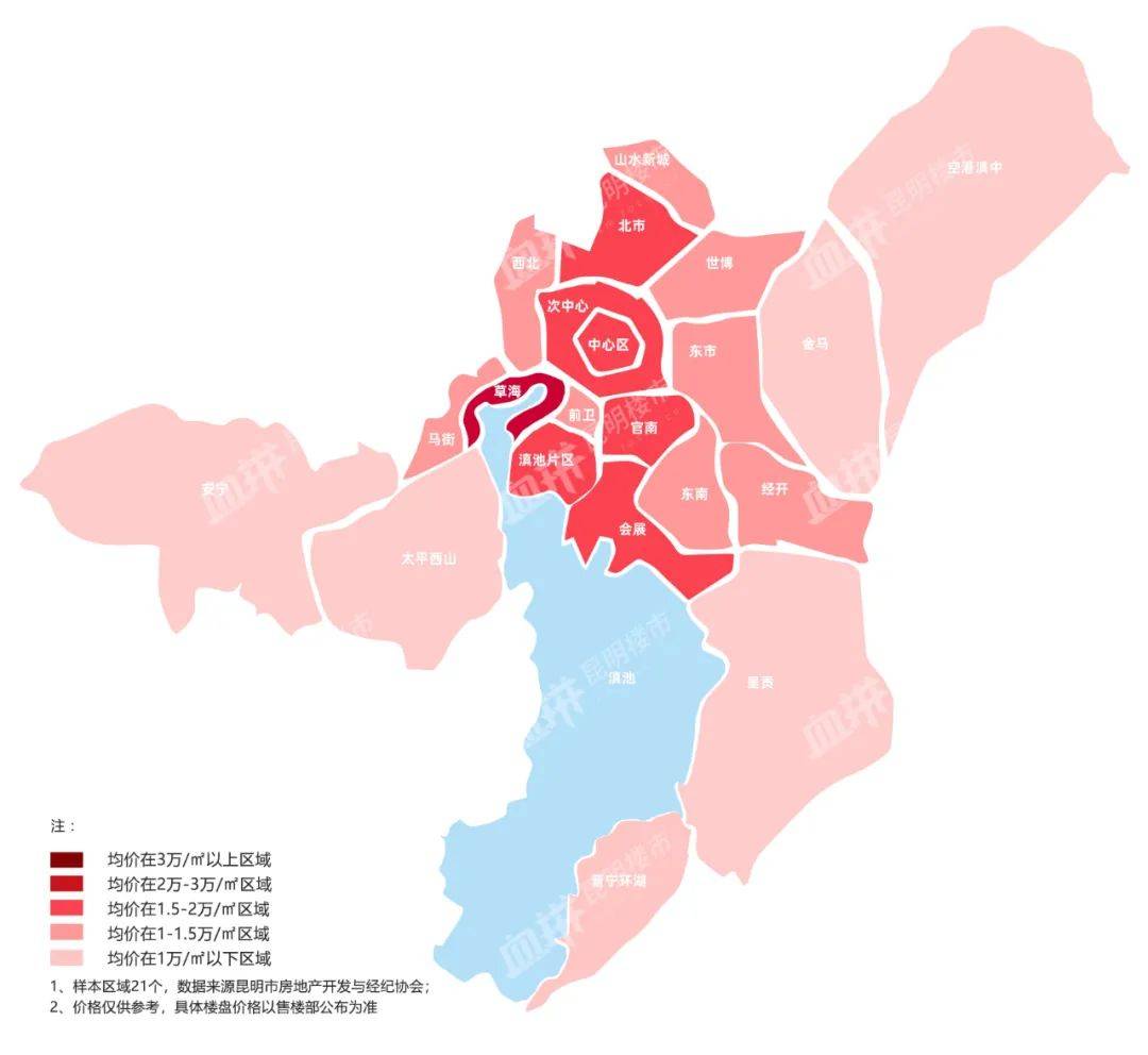 11月昆明房價下跌2.42%,草海,市中心跌幅最大_區域