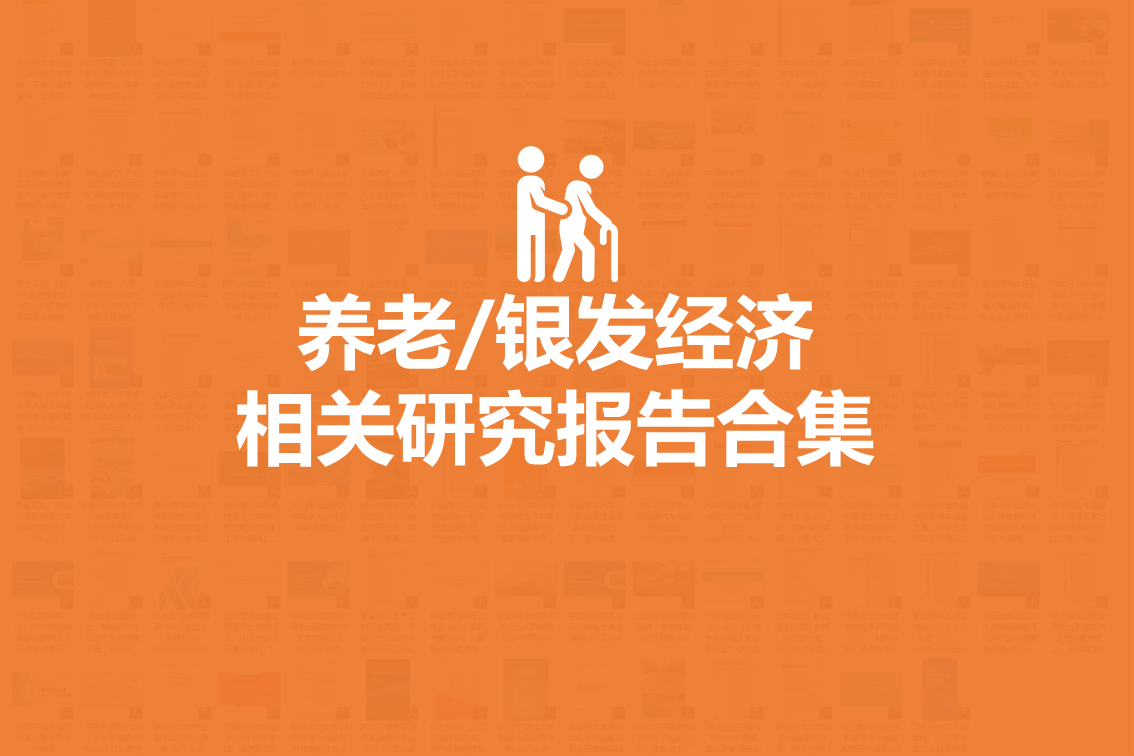 2023年養老銀髮經濟老齡化相關研究報告合集56份打包