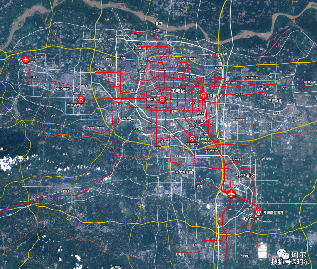 郑州地铁21条规划图图片