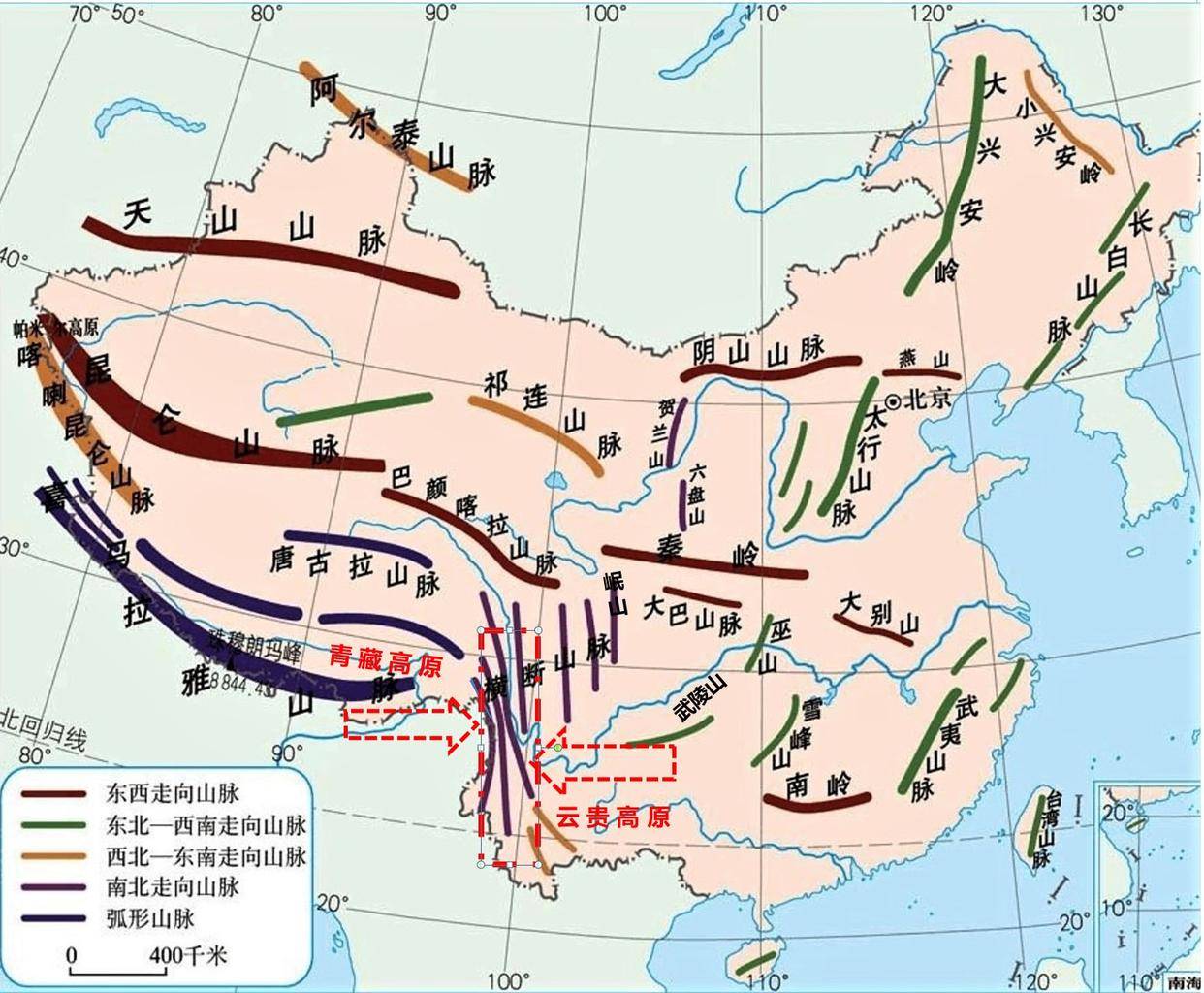 世界地图高原山脉分布图片