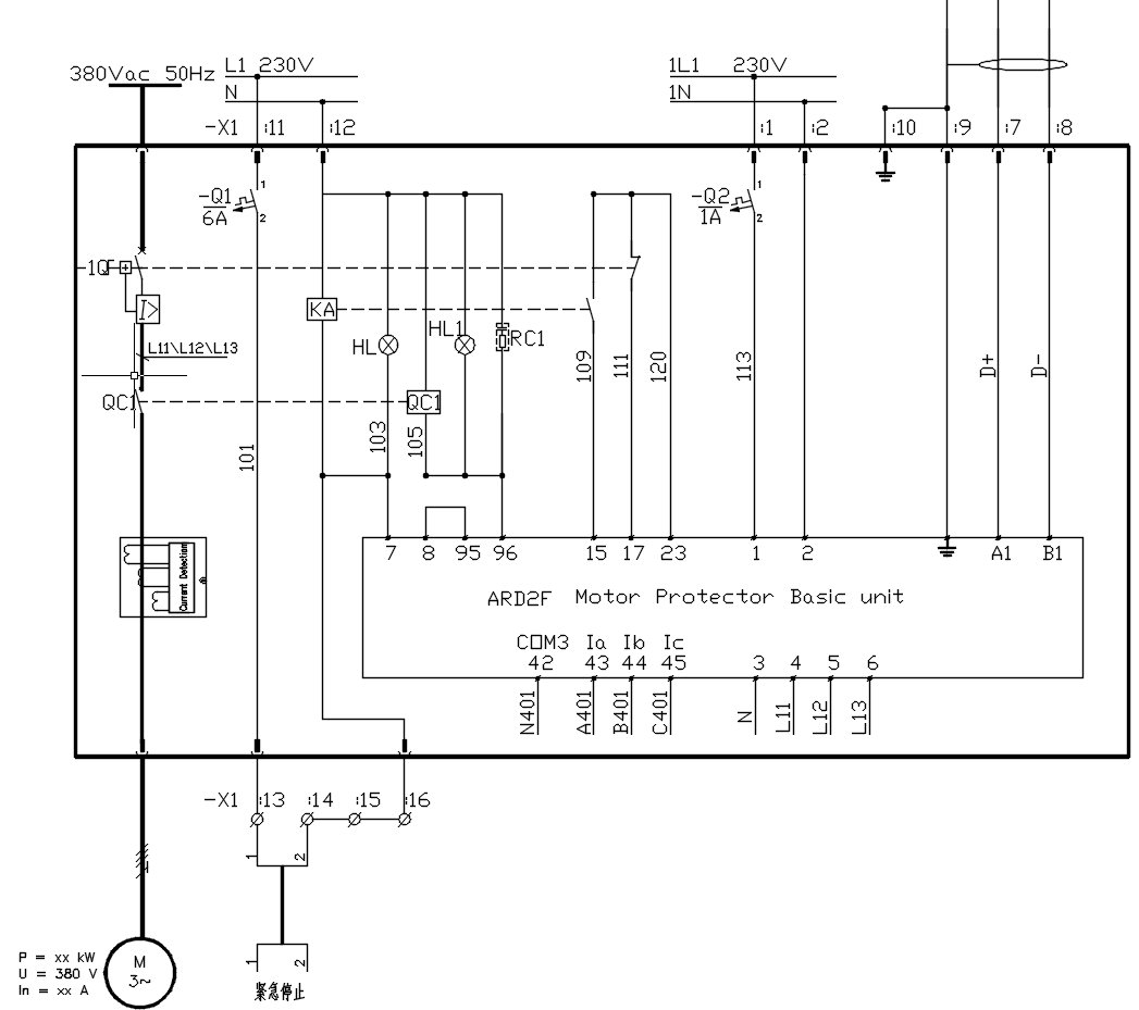 廠電動機設備控制迴路接線圖由於現代水泥工廠採用的大型電機設備較多