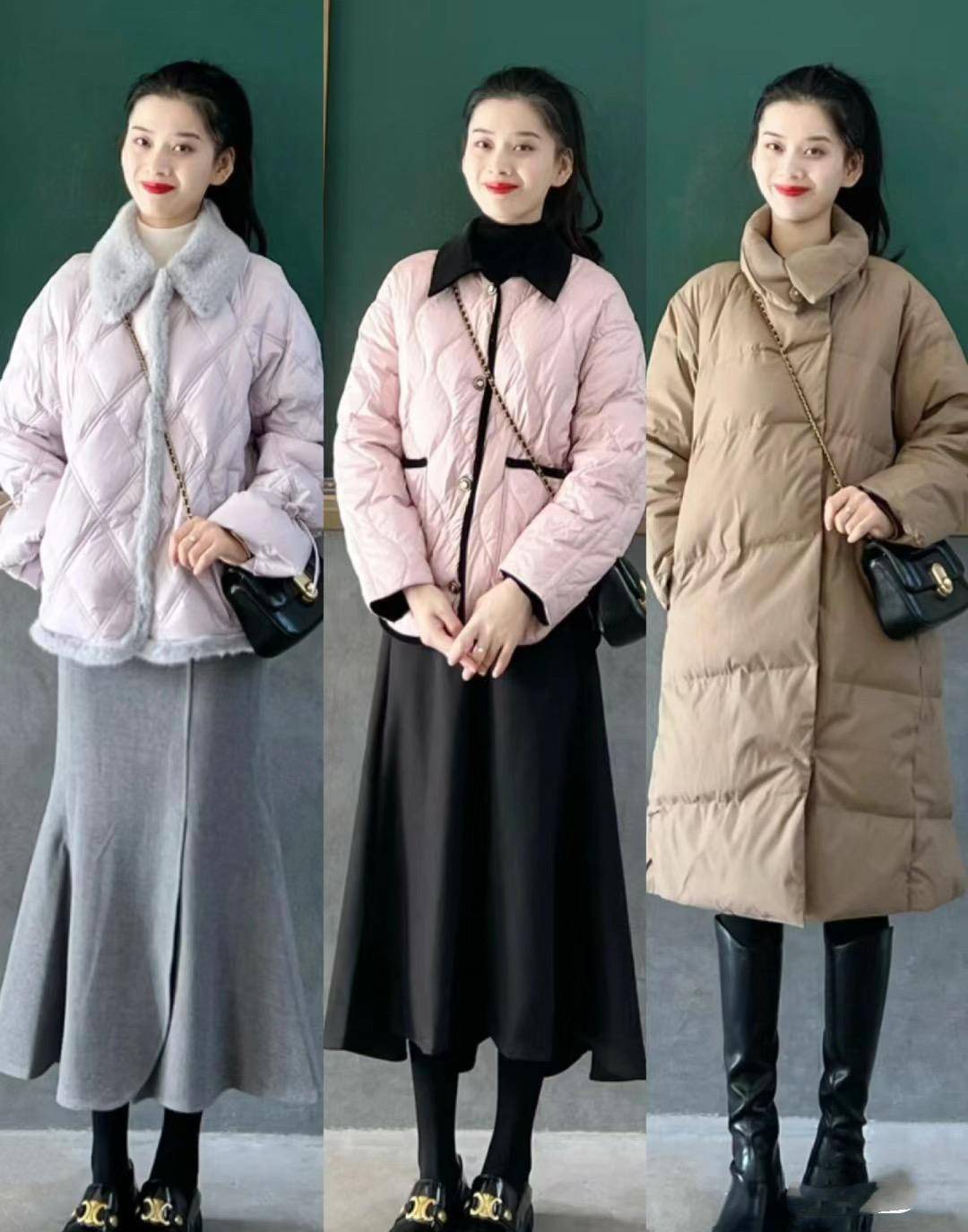 解锁冬季穿衣新创意,不浮华,不土气,简单又好看!_外套_黑色_裙子