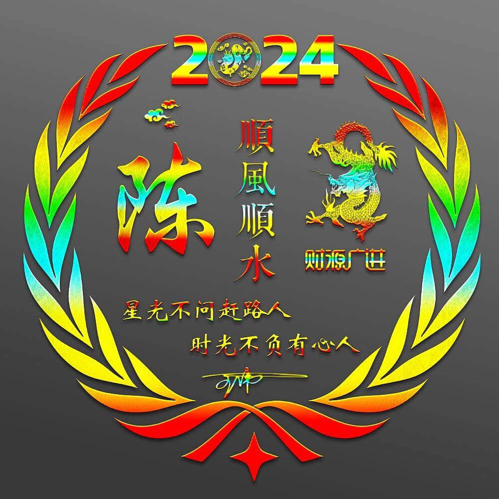 姓氏头像第849期,2024顺风顺水个性签名头像,请查收_评论_公众_壁纸